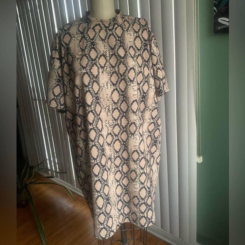 Distressed Snake Print Tunic
